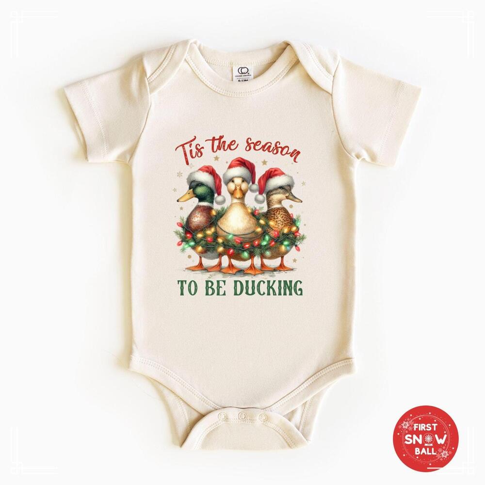 To Be Ducking Christmas T-shirt, Funny Holiday Duck Graphic Tee, Xmas Cotton